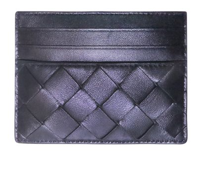 Bottega Veneta Intrecciato Cardholder, &pound;120, Accessories, Black, Leather, Front view
